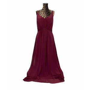 Alfred Angelo Bridesmaid 7366L Dress Mahogany Burg